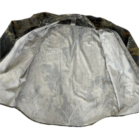 Mossy Oak Explorer Camo Long Sleeve Button Shirt Men L Hunting Outdoor Woods - Picture 7 of 8